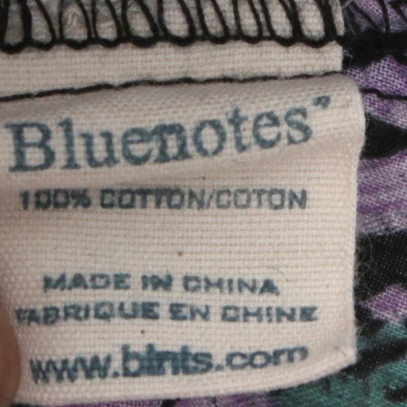 Bluenotes Peplum Sweetheart Floral Blouse Tank Top Smocked Black Purple Blue Y2K - Picture 7 of 9